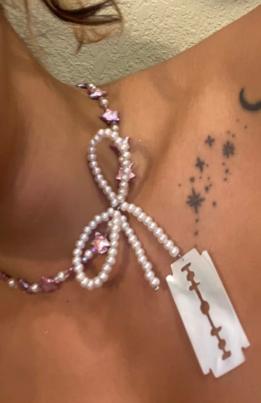 EveCandy Good Girl Gone Bad Star Pearl Heart Necklace