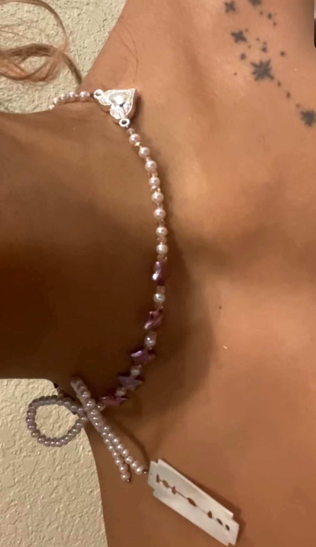EveCandy Good Girl Gone Bad Star Pearl Heart Necklace